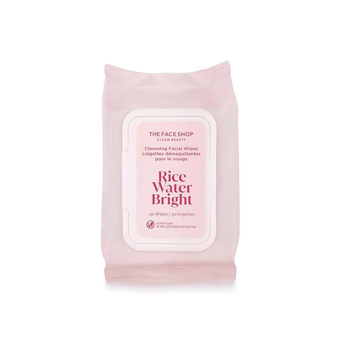 Rice Water Bright Makeup Remover Wipes | Gentle Vegan Formula Ready-To-Go