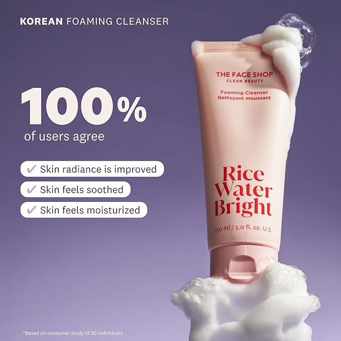 Rice Water Bright Foaming Cleanser | Deep Pore Cleansing for All Skin Types