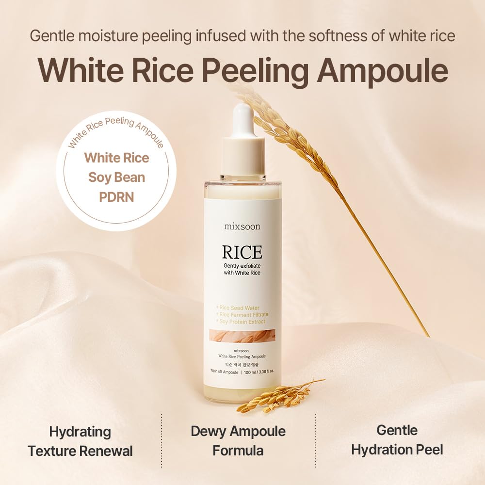 White Rice Peeling Ampoule | Gentle Exfoliating Serum for Brightening Skin