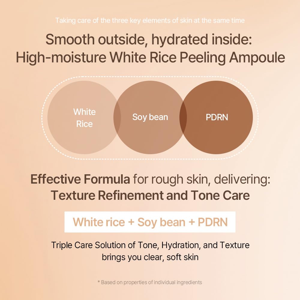 White Rice Peeling Ampoule | Gentle Exfoliating Serum for Brightening Skin